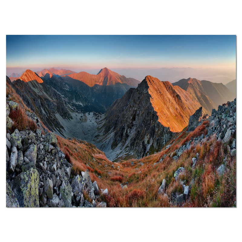 « slovaquie montagnes à automne », reproduction de photo sur toile tendue encadrée, H 30 po x l 40 po x P 1 po