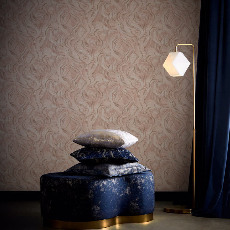 Lavico Lusso 10.05m x 52cm Wallpaper Roll, Blush