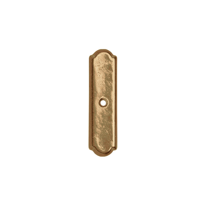 Arched Metal Knob Backplate, 2.5" H x 0.75" W x 0.19" D, Silicon Bronze Light