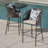 Outdoor PE Rattan Barstools With Waterproof Cushions, Set Of 2