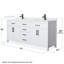 Beckett 72" Freestanding Double Bathroom Vanity with Quartz Top-1246015809-1246015815-1246015803