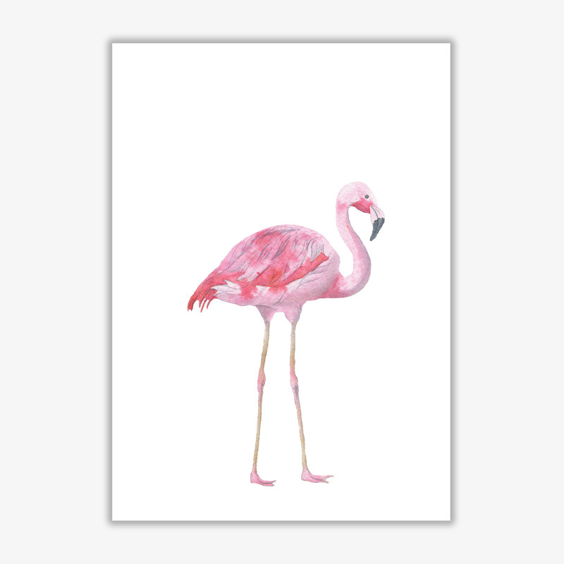 Flamingo - Painting, 42 cm H x 30 cm W x 1 cm D, No Frame