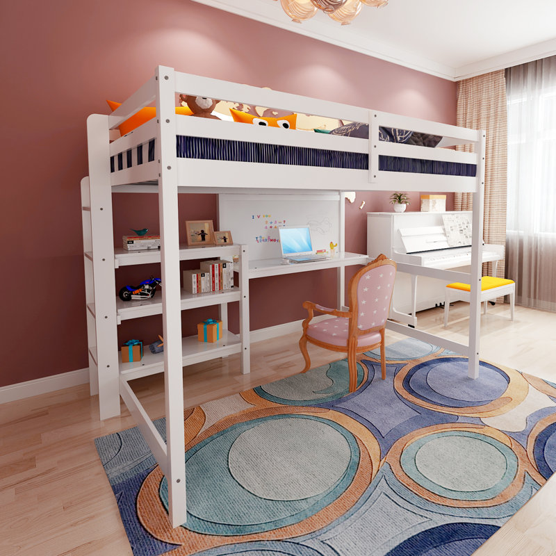 Lit pour enfant Lemond, Double, Blanc