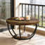 Table ronde à 2 niveaux, table de voeux en bois, table basse, petite table de bureau