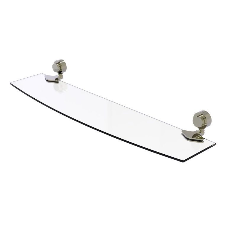 Venus Bracket Shelf, Polished Nickel, 24" W x 5.5" L