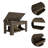 Austin Storage Table, One Extendable Table Shelf, Four Legs, Lower Shelf -Light Oak -549257188