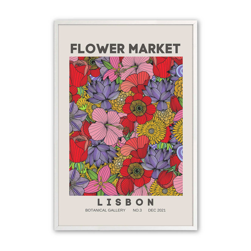 «Lisbon in Bloom», impression, Blanc opaque, H 15 po x l 12 po