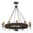 Warwick 12 - Light Dimmable Wagon Wheel Chandelier