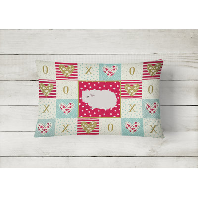  Merino Guinea Pig Love Outdoor Rectangular Cushion with filling