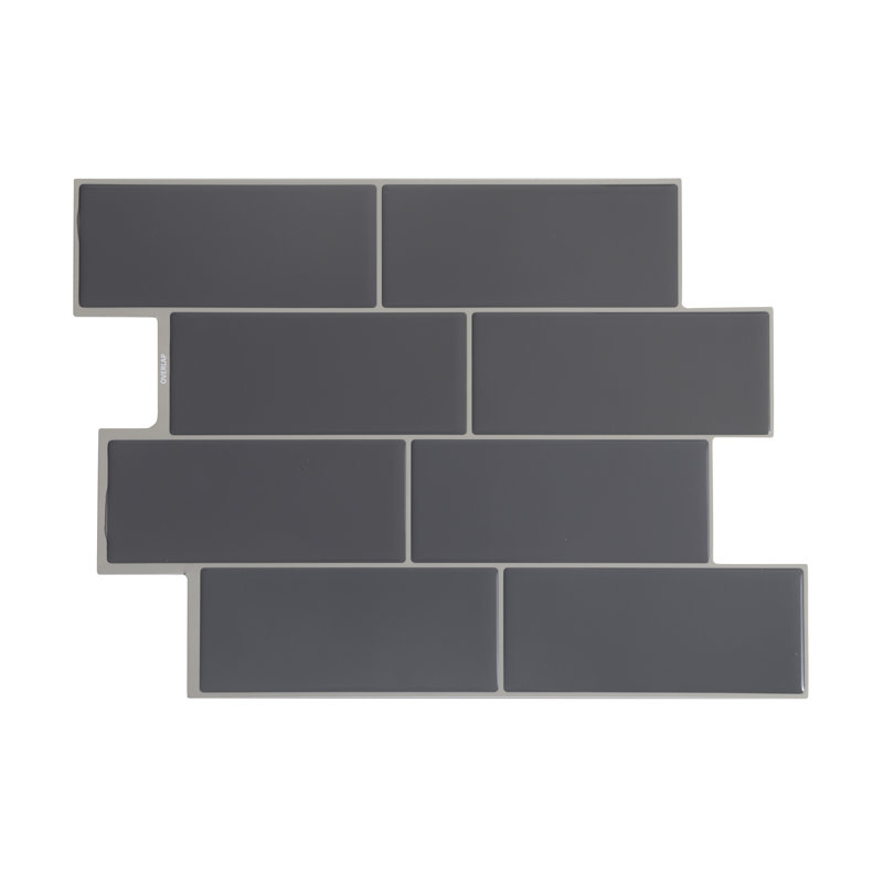 Kumail Plastic Peel and Stick Subway Tile