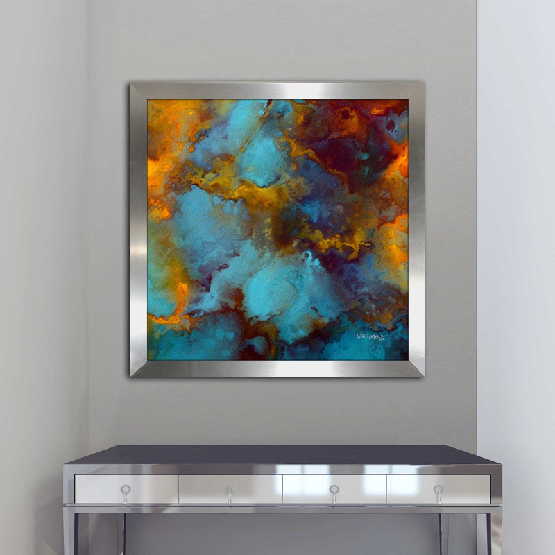 «A Good Word, Proverbs 12:25» par Mark Lawrence, reproduction d'art, Encadrement argenté, H 37,5 po x l 37,5 po x P 1 po