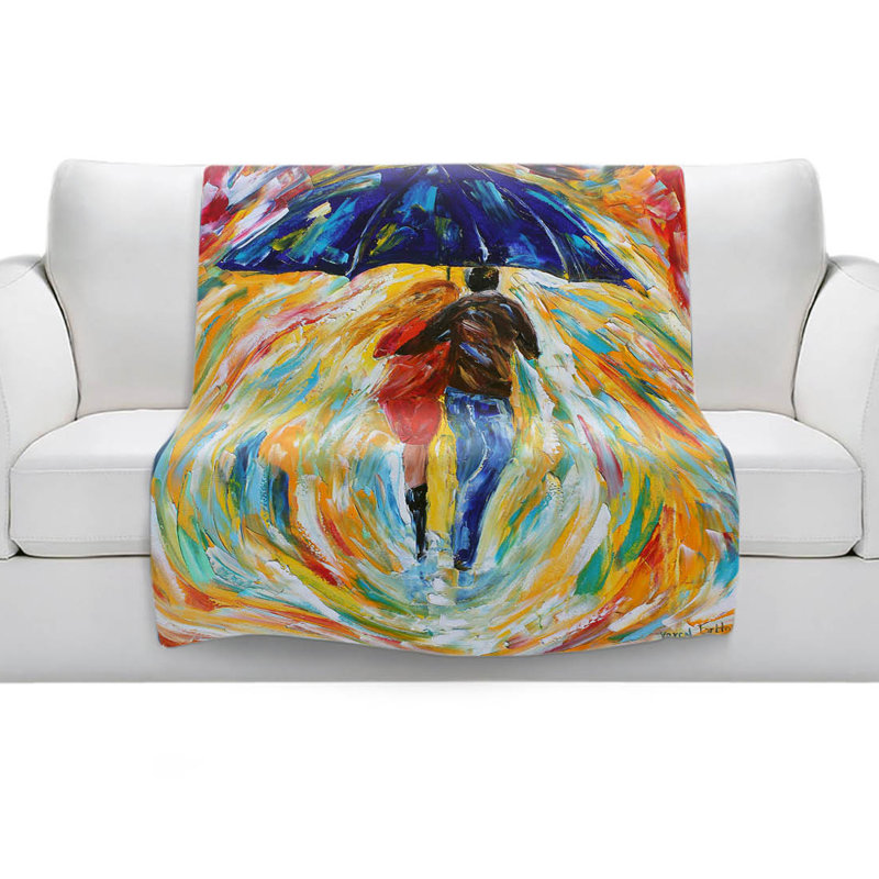 Hand Woven Throw Blanket, 51" W x 60" L