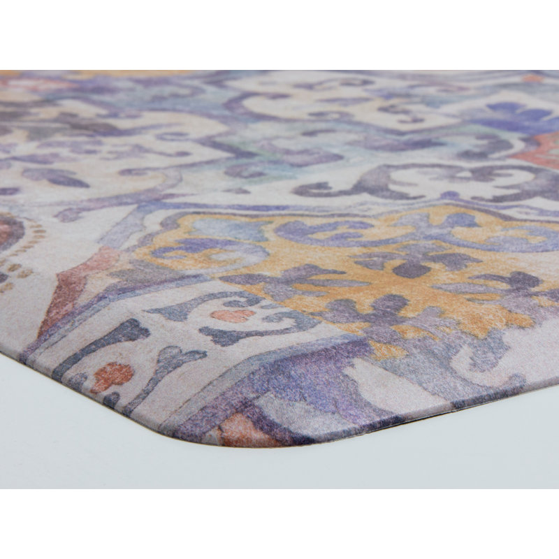Cauley Abstract Water Resistant Anti-Fatigue Non-Skid Kitchen Mat, Rectangle 1'8" x 2'8"
