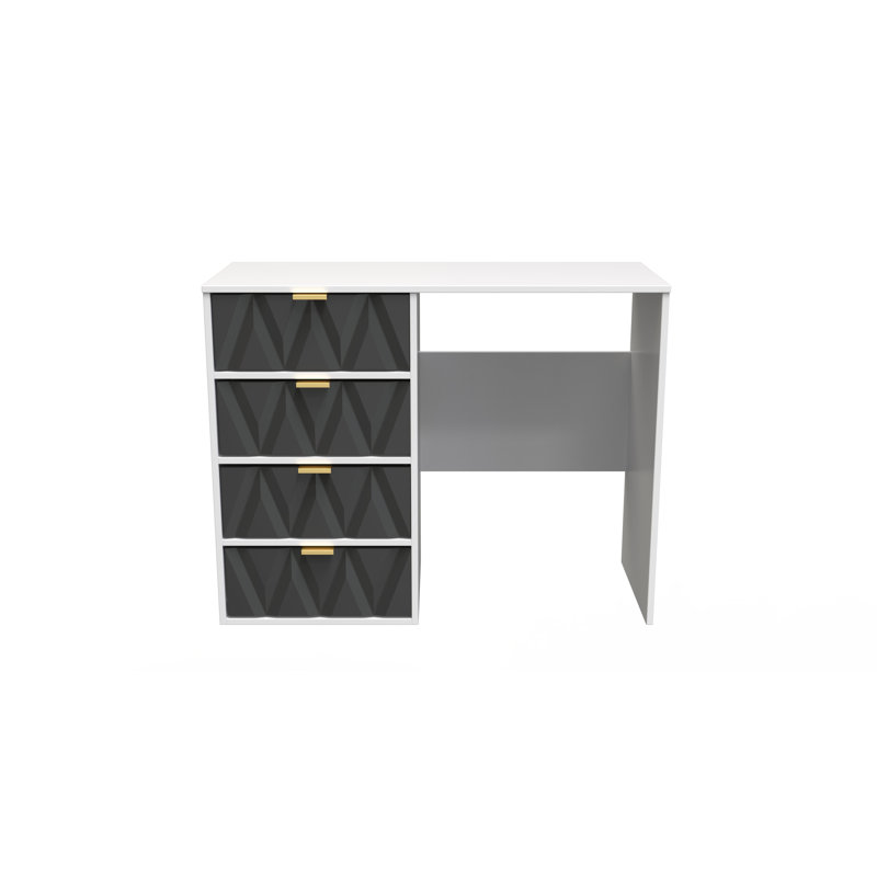 Baturhan Dressing Table, Graphite/White