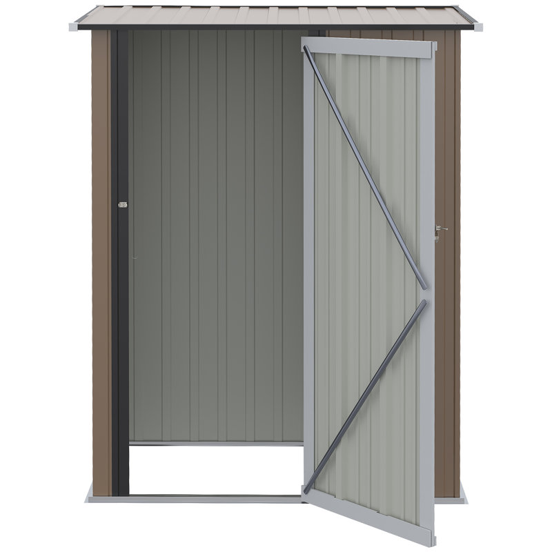 Ayad 2.7 ft. W x 4.6 ft. D Metal Pent Tool Shed