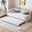 Upholstered Velvet Daybed with Trundle Bed-593657082