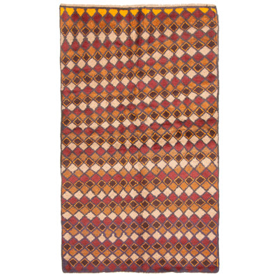 Tapis brun Rizbaft 3 pi 6 po x 6 pi 4 po