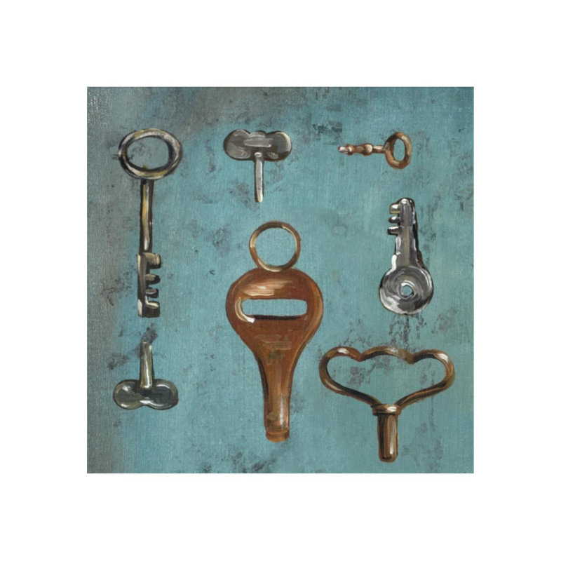 Clés antiques I - reproduction d'art, Extérieur, H 24 po x l 24 po