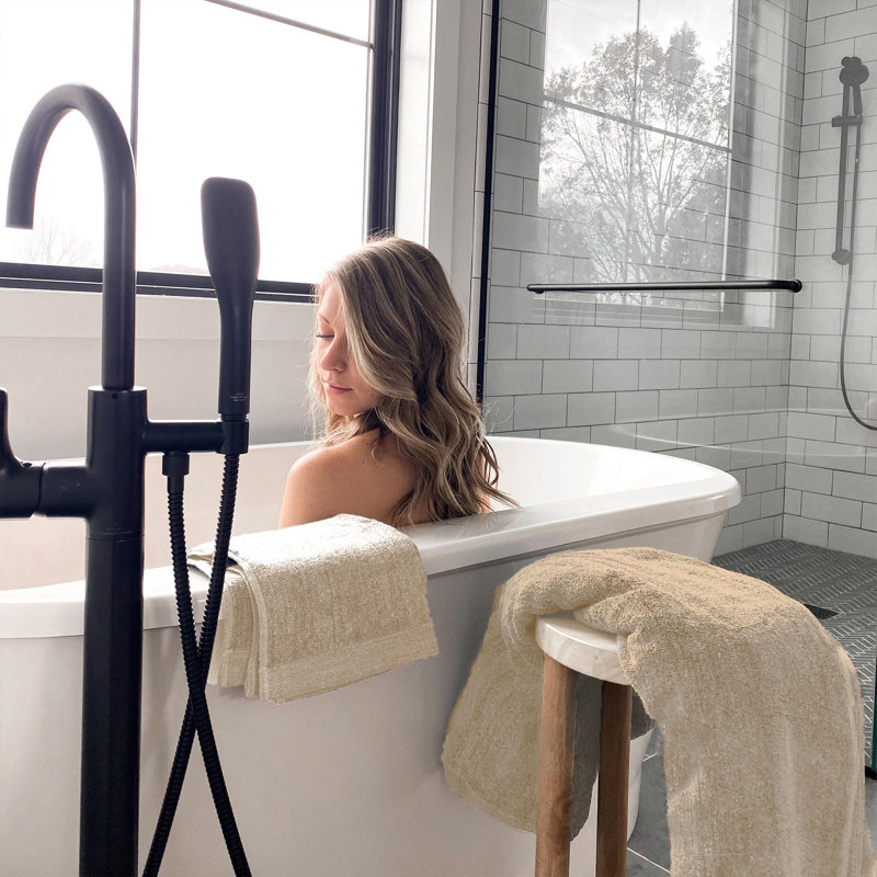 BedVoyage Bath Sheet - Viscose from Bamboo + Cotton - 600 GSM - Absorbent & Odor Resistant - Extra Large, Sand