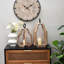 Lanterne rustique style bougie rustique en bois avec bougeoir en verre pour patio, centre de table, ensemble de 2-602966934
