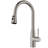 Karran Pull-Down Kitchen Faucet with Interchangeable Sprayers, Multi-Function Spray, High-Arc Design in Spot-Free Stainless Steel-119904220