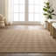 Tapis brun / brun clair en polypropylène tissé à la machine Lorrison-1003812768