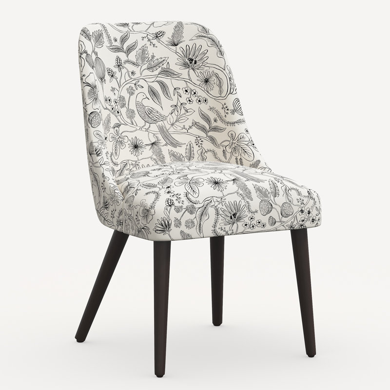 Clare Dining Chair, Rpc Aviary Black & Cream Linen