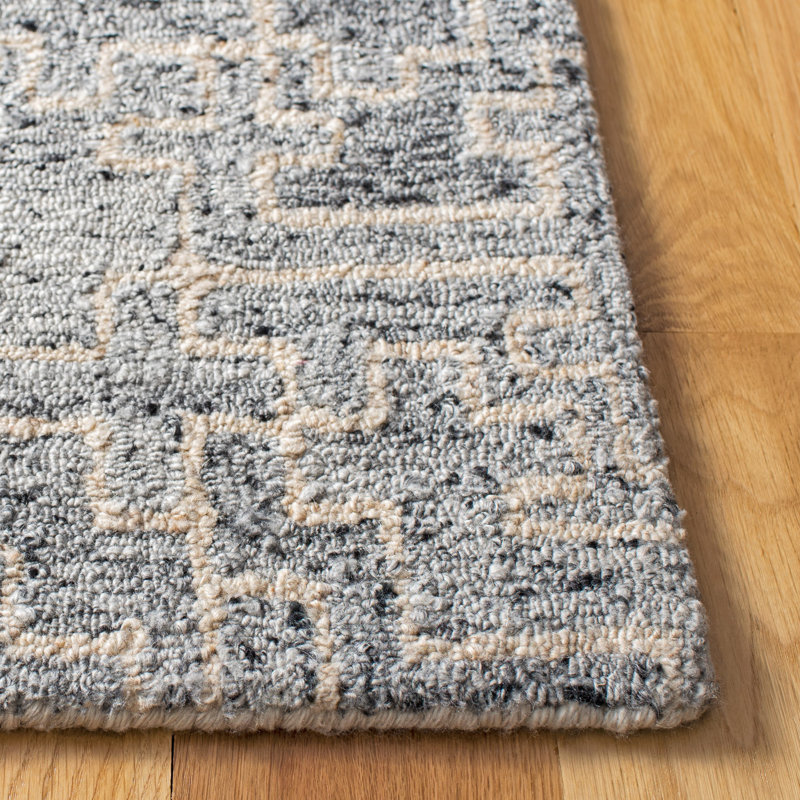 Abstract Hand Tufted Performance Abstract Rug, Rectangle 2' x 3'