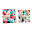 «Pink and Blue 1950S Trendy Patterns I», ensemble de 2 peintures murales abstraites géométriques en acrylique-2119544795