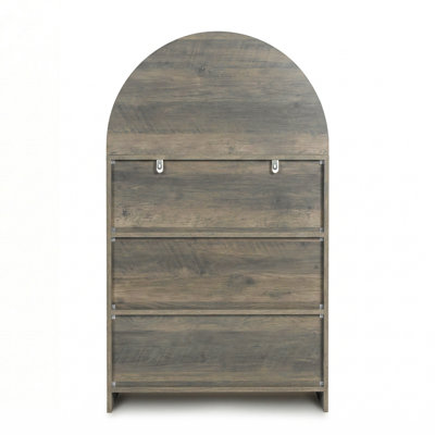 47.6" Small Bookcase Arched Bookshelf