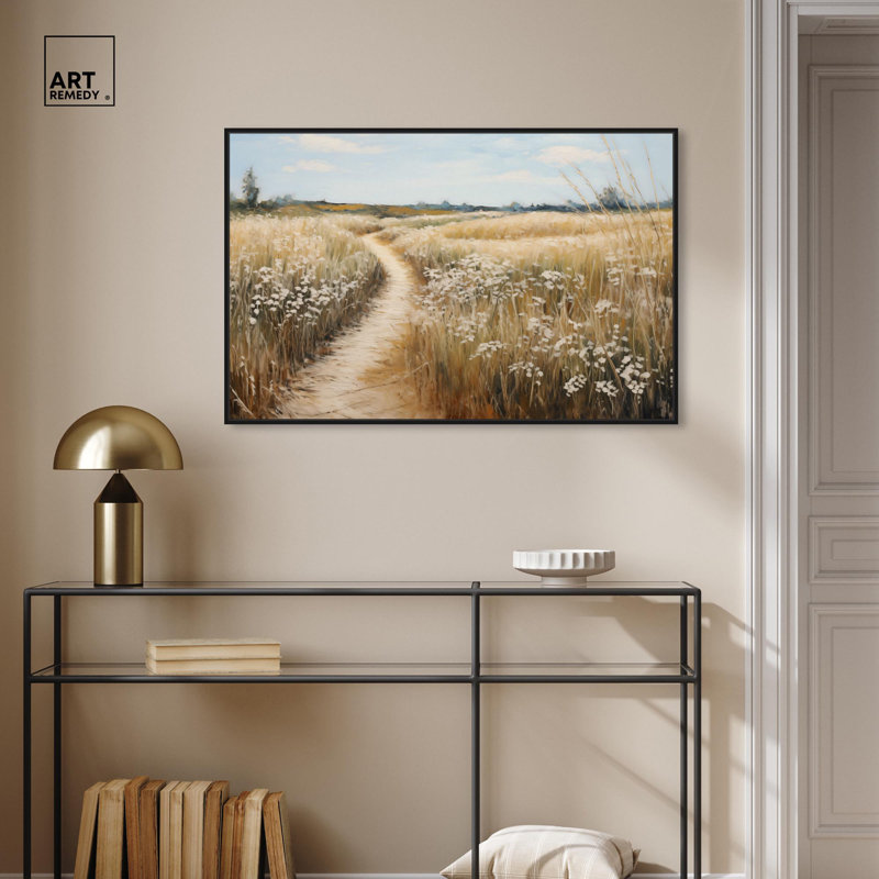 Greenway Serenade, toile rustique, art par Art Remedy, Cadre noir, H 11 po x l 16 po