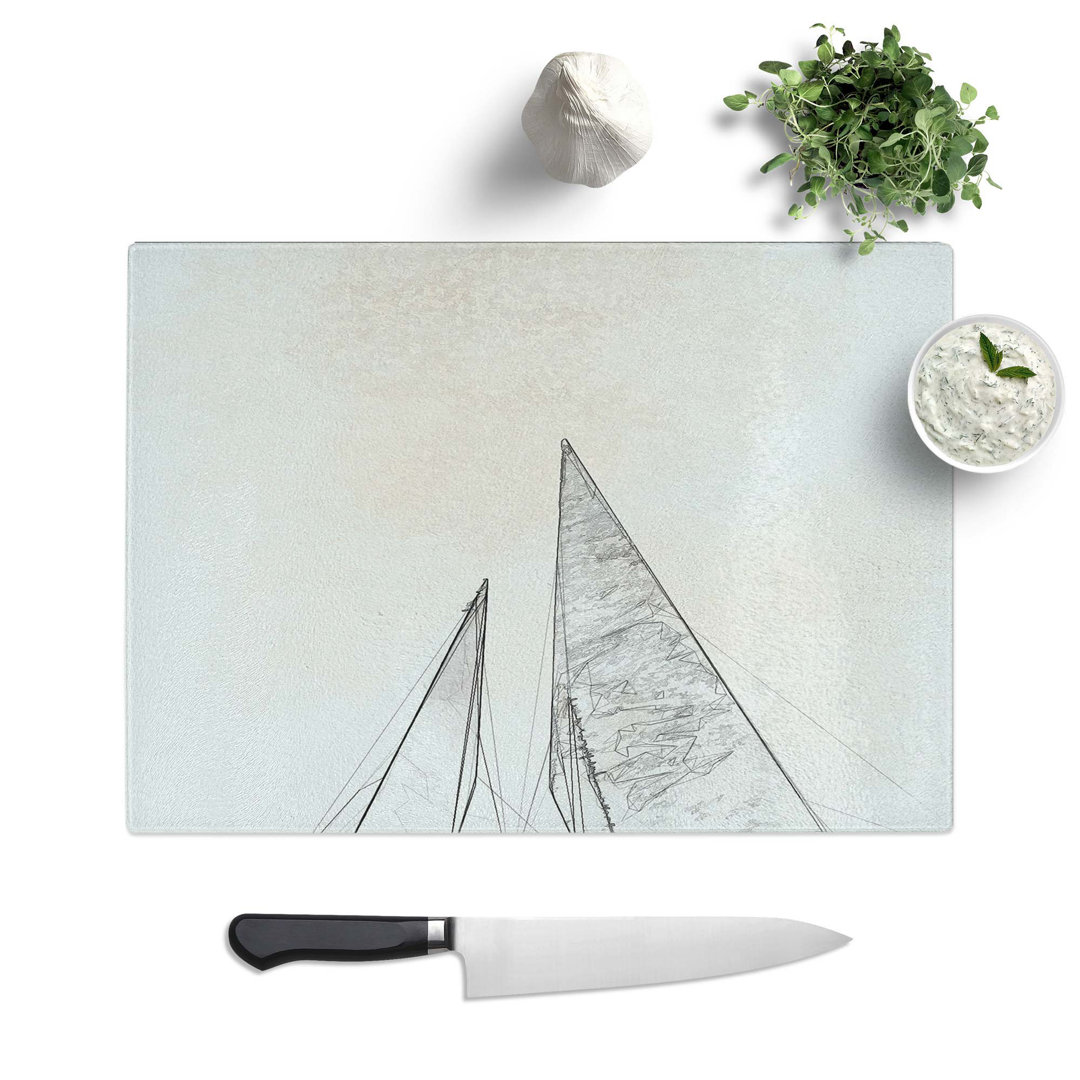 Tempered Glass Sketching the Architecture Vol.52 Chopping Board