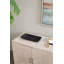 Teak Wood Rectangle Tray - 16x8x2.5" - Black-928667369