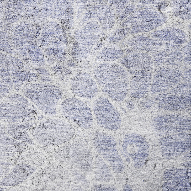 Tapis à poil long de qualité supérieure lavable à la machine ADS653, Lavender, Rond 8 pi