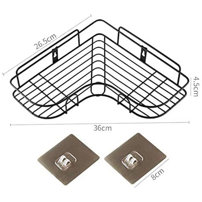 Galipeau Metal Bathroom Shelves, Black