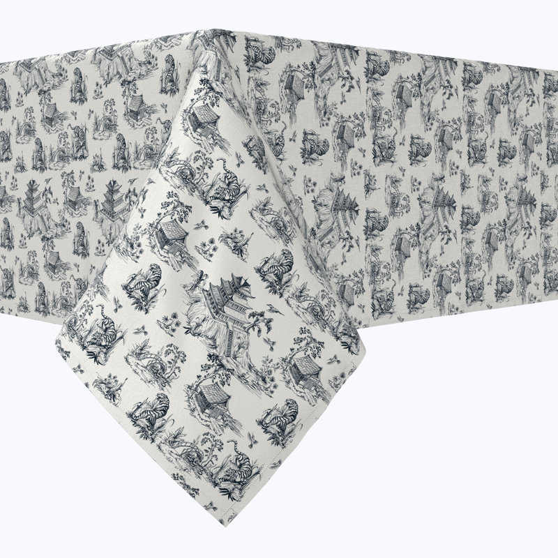 Rectangular Tablecloth, 100% Cotton, Floral 184, 104" x 60"