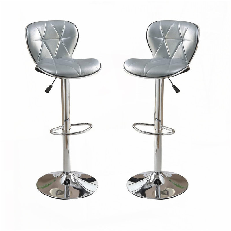 Ensemble de chaises tabouret à hauteur de comptoir, Argent argent