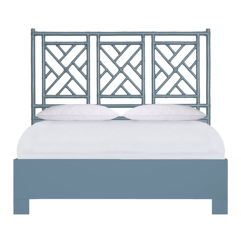 Chippendale Open-Frame Bed, Queen, Regatta Blue