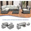 Ensemble de meubles de patio 7 pièces, ensemble de canapé modulaire en osier, ensemble de conversation modulaire avec coussins et table basse-1547488436