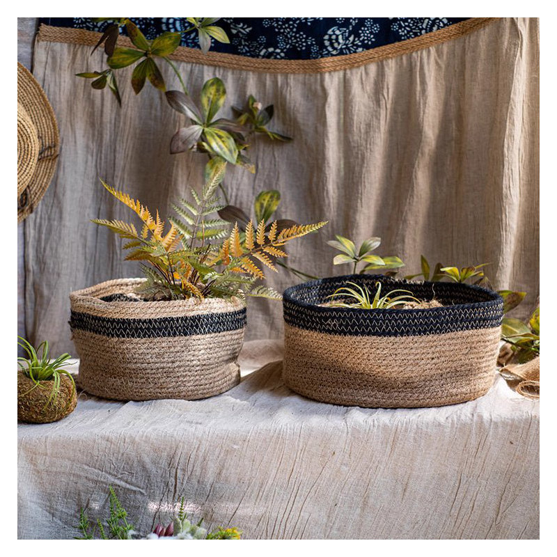 Cotton Blend Woven Storage Basket