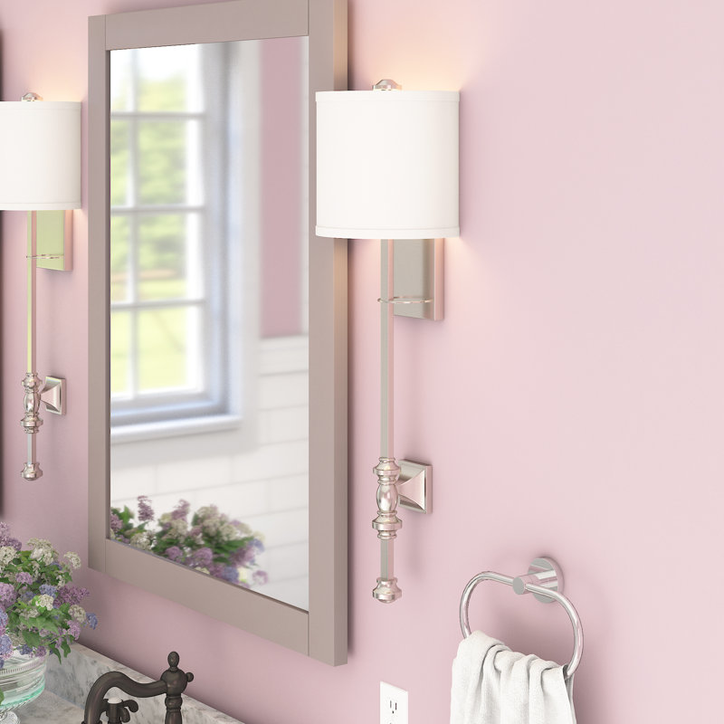 Applique murale en nickel satiné à 1 lumière Berta