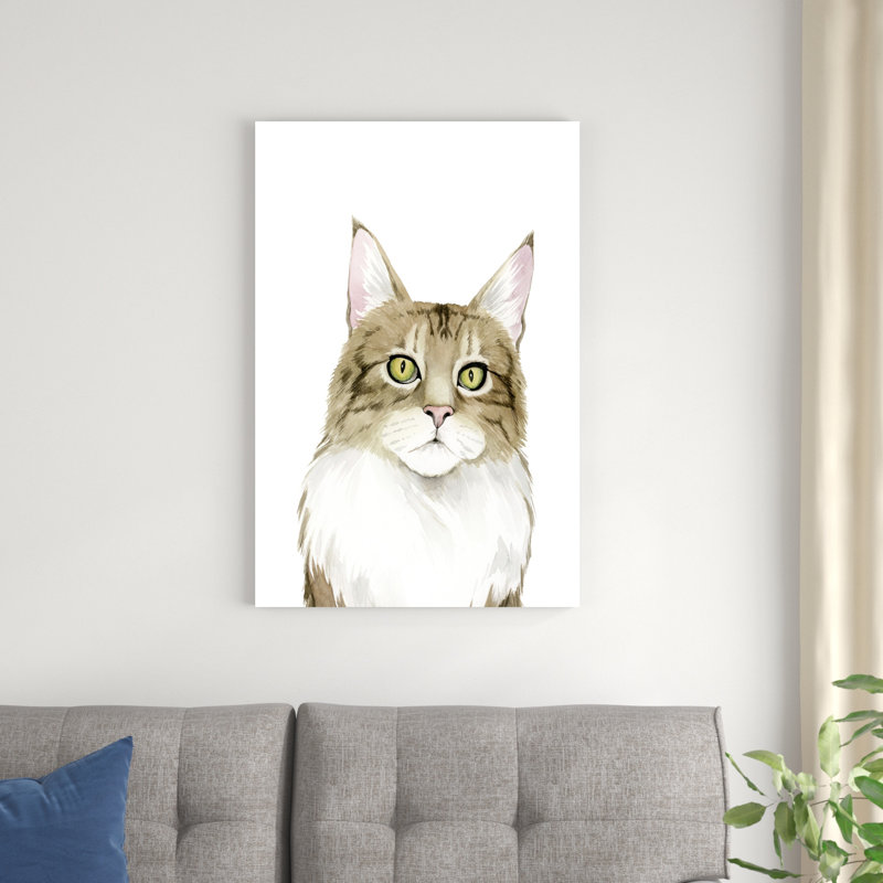 Portrait de chat IV, H 36 po x l 24 po x P 1,25 po