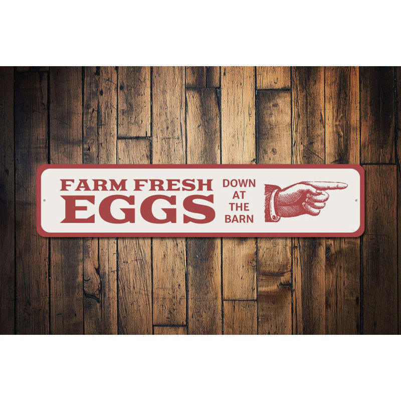 Plaque en aluminium avec œufs, H 4 po x l 18 po x P 0,04 po