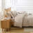 Duvet Cover Set 100% Washed Cotton Soft Bedding in Gingham Check-122785689-122785688