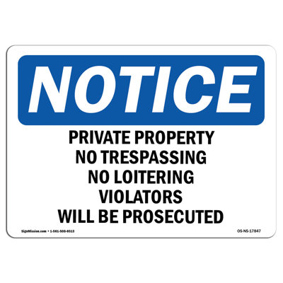 Signe de propriété privée sans intrusion