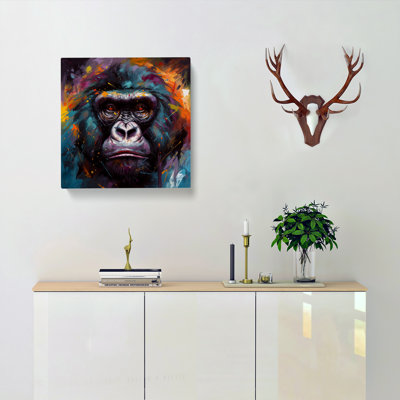 Gorilla Abstract Art No.2 - Wrapped Canvas