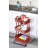 Simple Houseware 3-Tier Heavy Duty Metal Utility Rolling Cart, Red