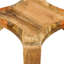 Table d'appoint en bois de manguier fabriquée à la main avec un design concave, parfaite pour un décor bohème et polyvalente dans n'importe quelle pièce.