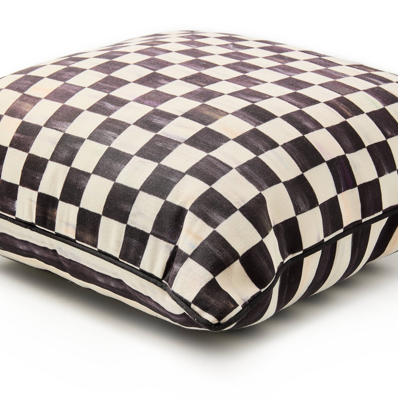 Courtly Check Printed Outdoor Pillow, Square 20"
