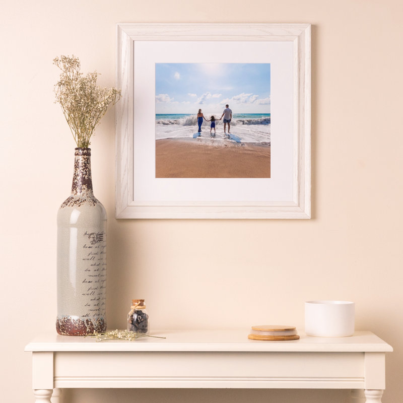 Cadre photo en bois massif Partee, 6" x 8"